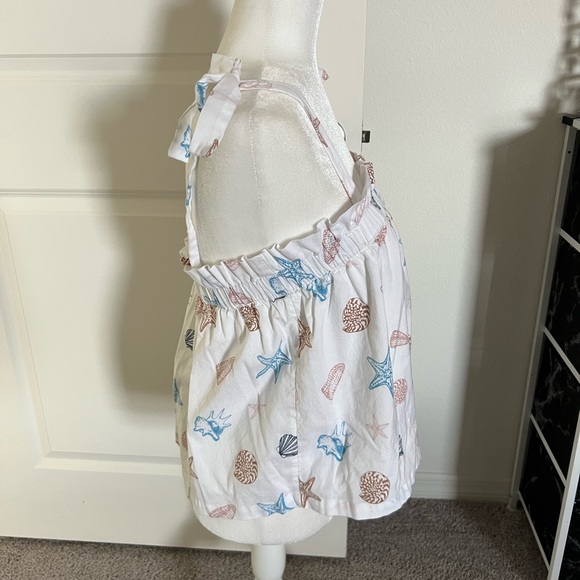 NWT Ann Taylor LOFT White Beach Print Tank Top Medium - Picture 4 of 8